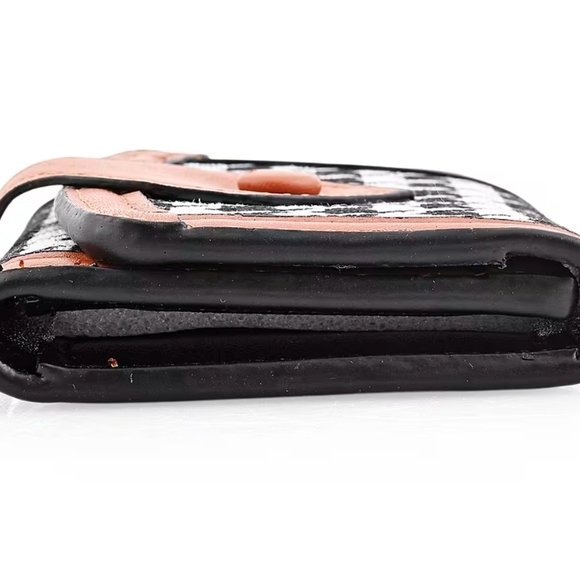 BY:KY Cognac Houndstooth Pattern Faux Leather Wallet, Factory Sealed! NWT! - Picture 5 of 10